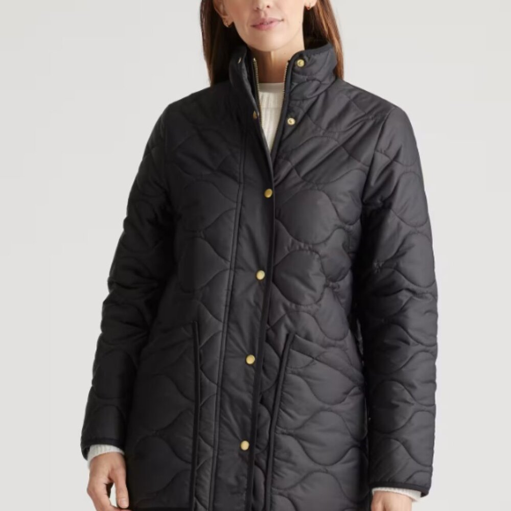 Quince Black Quilted Puffer Jacket